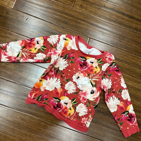 Posh Peanut Floral Long Sleeve Sweatshirt 10 year - Picture 1 of 6